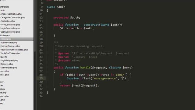 20. Blog en Laravel 5.1 - Protegiendo zona de administración. смотреть онлайн