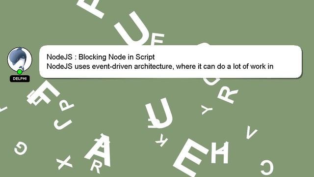 NodeJS : Blocking Node in Script смотреть онлайн