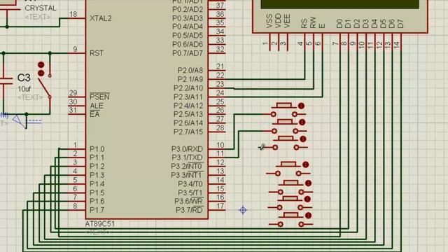 TISHITU Part 3/3 Of 8051 Microcontrolled Digital LCD Clock Proteus Simulation