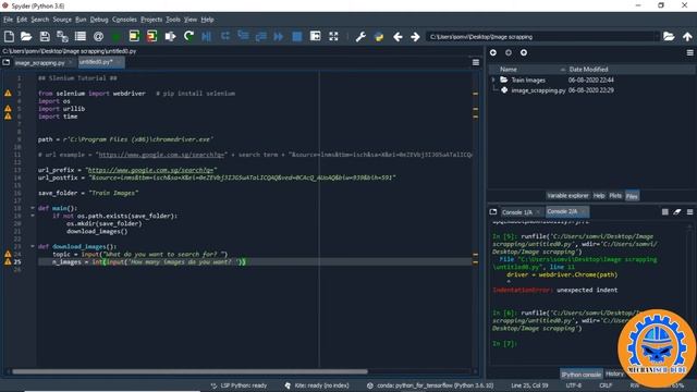 selenium tutorial image scrapping python | create custom image dataset смотреть онлайн