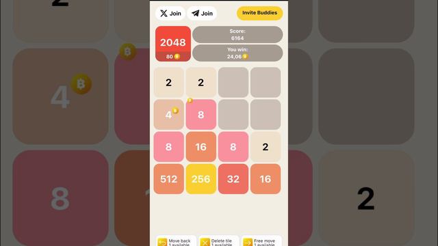 Игра 2048 Telegram смотреть онлайн