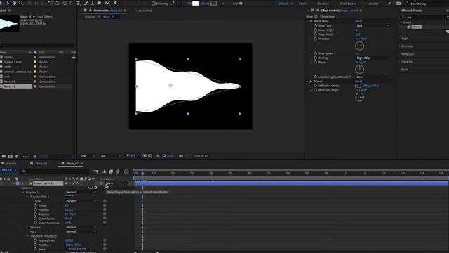 Анимация волны в After Effects смотреть онлайн