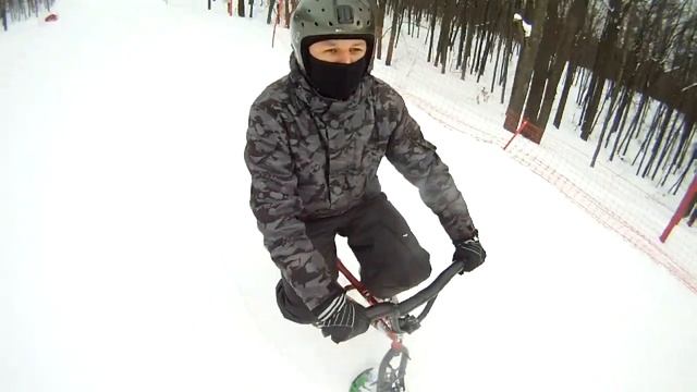 Cъемка со шлема (ротор) на SnowBike_Skibike_Snowscoot_SMX смотреть онлайн