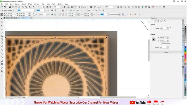 Jali Design | CorelDraw Tutorial | Making Design For CNC # ZMS DESIGN HUB смотреть онлайн