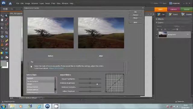 Photoshop Elements 6 - using curves part 1 смотреть онлайн