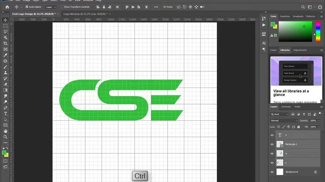 How to Make CSE Text Logo - Photoshop CC Tutorial смотреть онлайн