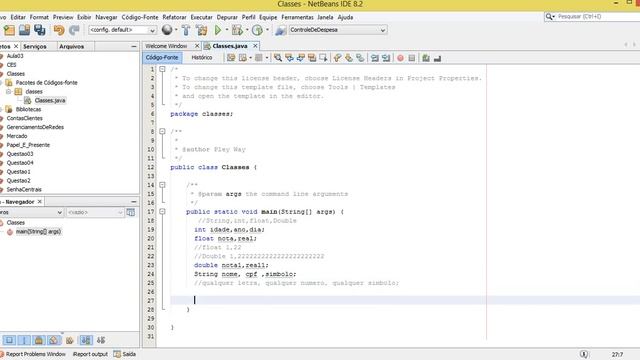 Classes String, int, float e double смотреть онлайн