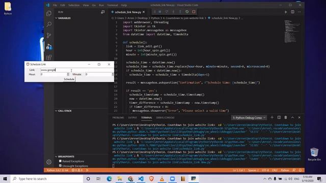 How to open a website link or directory in a schedule time in future by using python (Part 1 of 2) смотреть онлайн