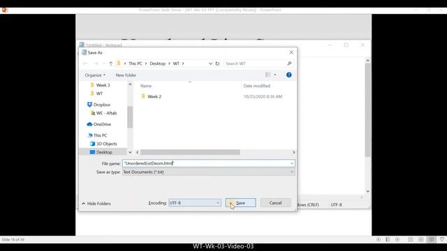 WT Wk 03 Video 03 (Unordered Lists) смотреть онлайн
