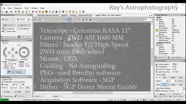 Astrophotography - Pillars of Creation - M16 Eagle Nebula with Celestron RASA 11 смотреть онлайн