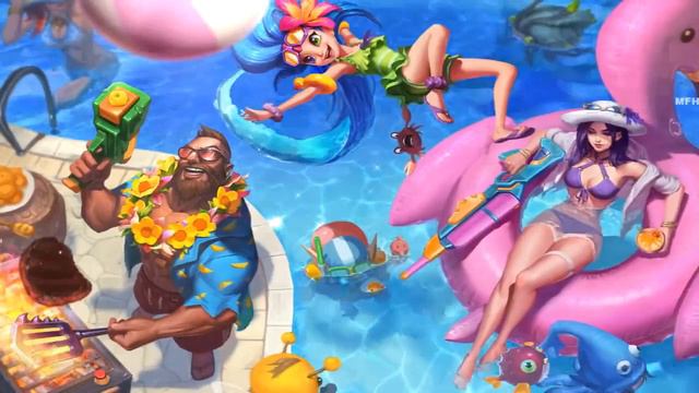 Pool Party 2018 Login Screen Animation Theme Intro Music Song【1 HOUR】 смотреть онлайн