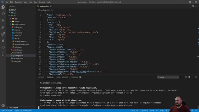 Angular. Автоматическое обновление проекта до последней версии смотреть онлайн