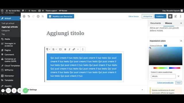 Creare box con sfondo di colore diverso in post WordPress смотреть онлайн