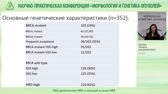 NGS диагностика HRD и мутаций в генах HRR