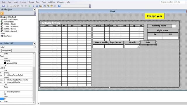 25_Create time tracking application in Excel itself. Create ComboBox for date. смотреть онлайн