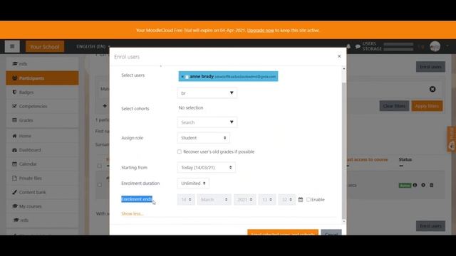 Moodle Tutorial | Enroll Users in Courses смотреть онлайн