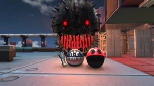 Pacman & Ms-Pacman & Robot Pacman With Iron Pacman Vs Evil Spiky  Robot Pacman