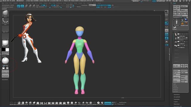 [ZBrush] Module 3 - Character Block Out - 4. Character Block-Out Example Walkthrough смотреть онлайн