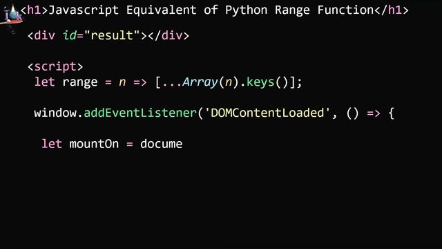 Range Function in Javascript смотреть онлайн