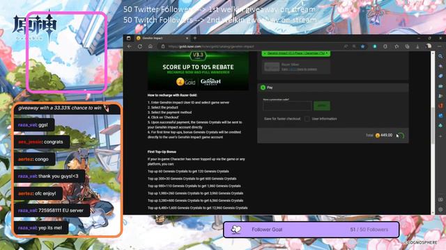 Genshin Impact welkin winner of my second giveaway смотреть онлайн