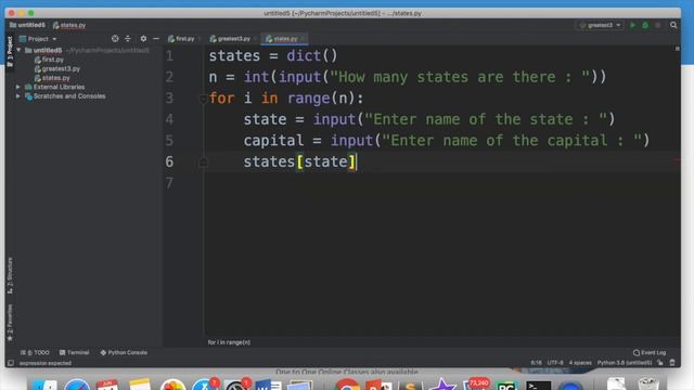 Python Program to create a dictionary having state names and their capitals, #anjaliluthra #python смотреть онлайн