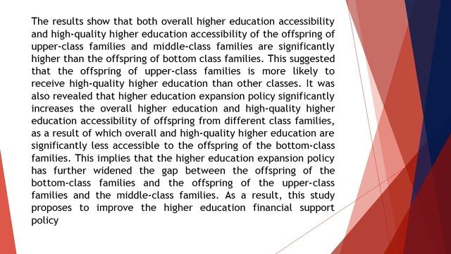 The impact of family class differences on the higher education accessibility of offspring Evidence смотреть онлайн