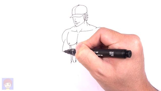How to Draw a Cool Boy with Six Pack Abs Step by Step - Easy Drawing Tutorial смотреть онлайн