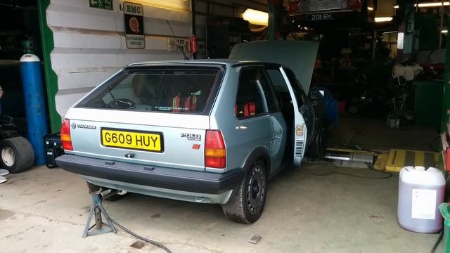 VW Mk2 Polo - 1.6 16v on bike carbs - Rolling Road run смотреть онлайн