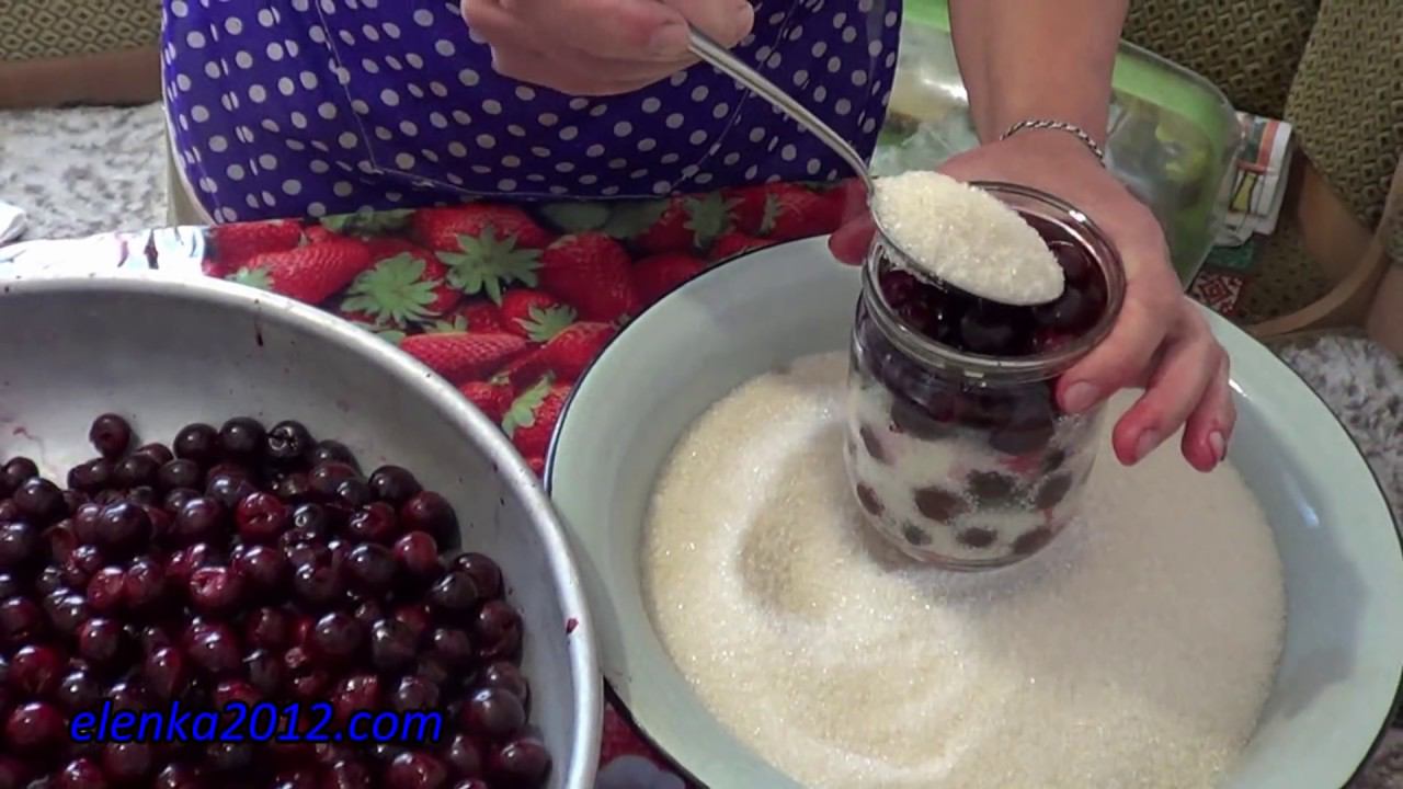 Вишня в собственном соку с сахаром на зиму, очень вкусный рецепт смотреть онлайн