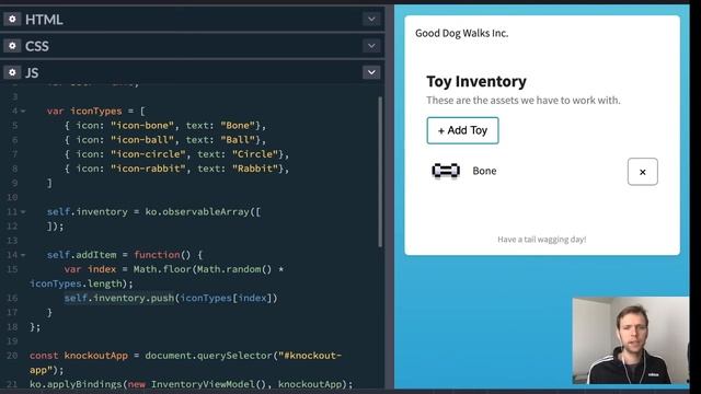 Learn Knockout.js - Part 2: Arrays and Templating смотреть онлайн