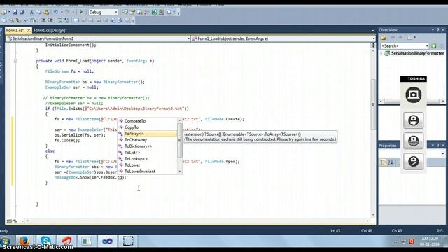 C# .net MCTs Exam (70536) - Deserialization Banary Formater Part - 3 смотреть онлайн