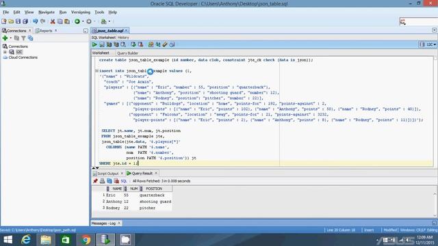 Converting JSON Data to Relational Data in Oracle 12C смотреть онлайн