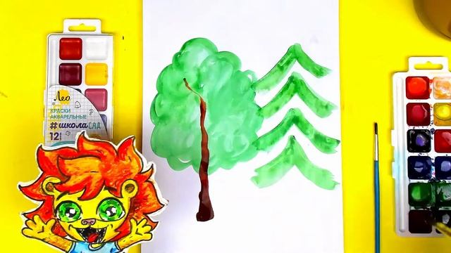 Как нарисовать ДЕРЕВО урок рисования для САДИКА смотреть онлайн
