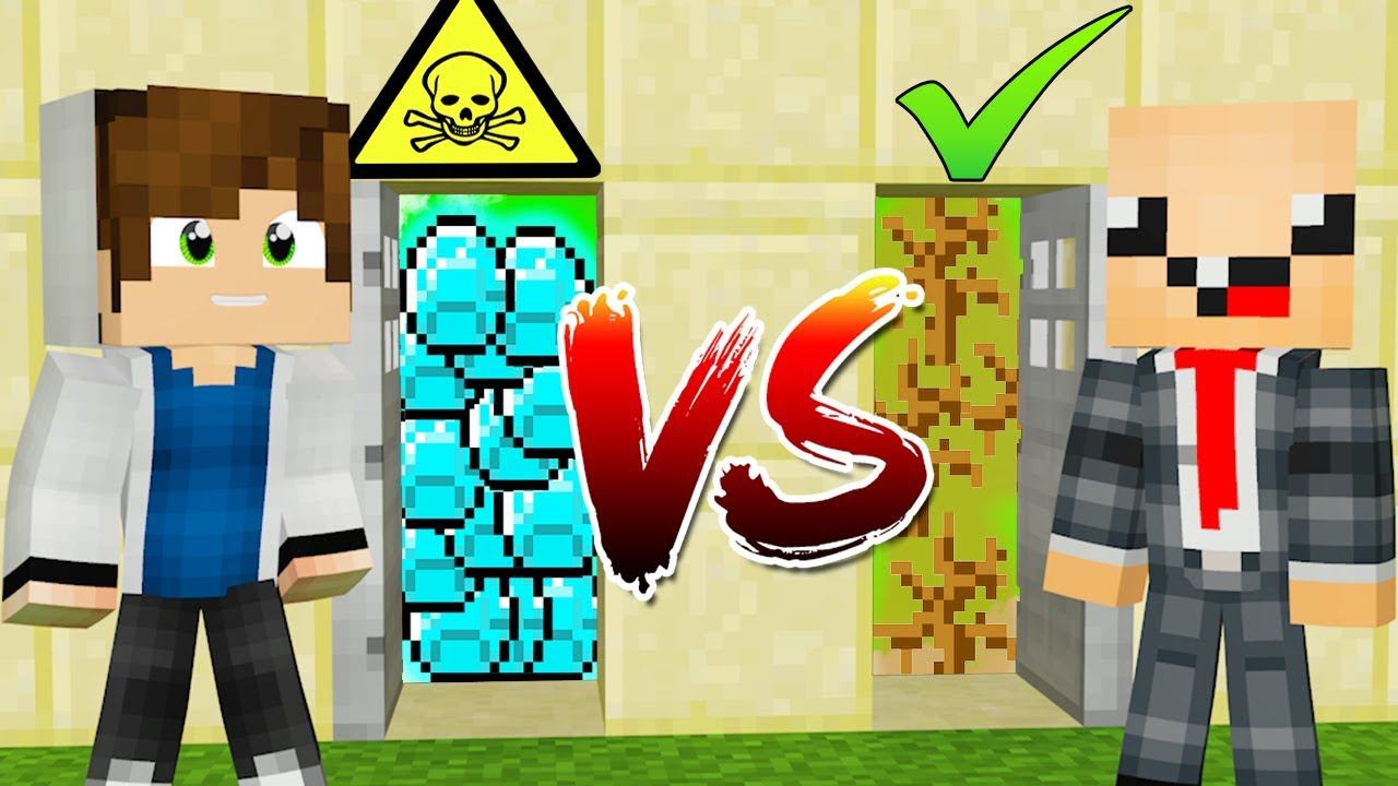 ЧТО ВЫБЕРЕТ НУБ И ПРО ? ЛОВУШКИ КОТОРЫЕ ОЧЕНЬ СЛОЖНЫЕ ШОК ТРОЛЛИНГ ИСПЫТАНИЕ MINECRAFT смотреть онлайн