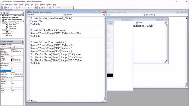 RGB (red, green, blue) Color Code Adjustment Userform in Excel VBA смотреть онлайн