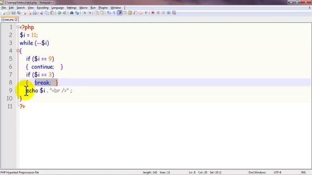#PHP break and continue | Learn PHP Tutorial смотреть онлайн
