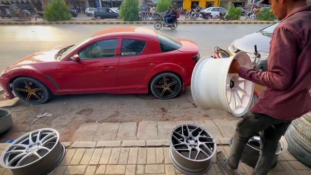 RX8 K NEW RIMS ? | DRIFTING IN MARKX , CORVETTE & MERCEDES ? смотреть онлайн