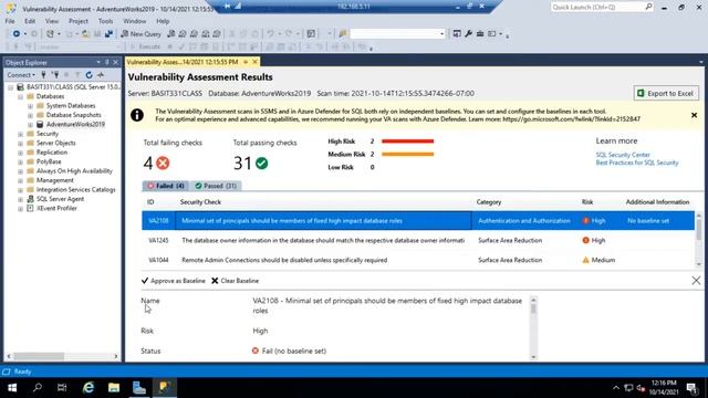 Microsoft's SQL vulnerability assessment смотреть онлайн