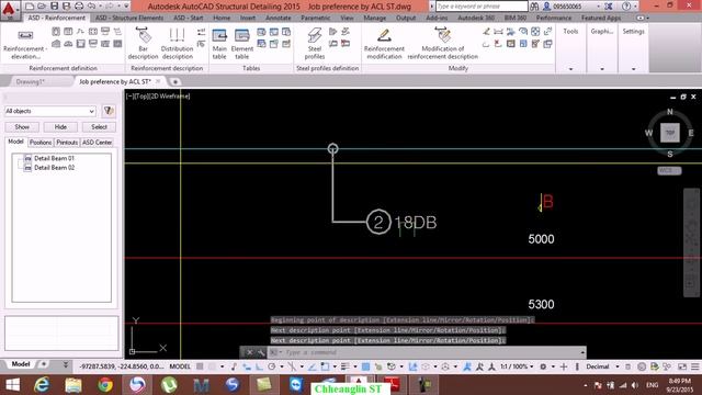 Showing about how to use and detail reinforced beam with autocad structural detailing Khmer Video смотреть онлайн