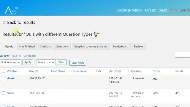 WordPress Quiz Maker Results Overview смотреть онлайн