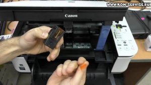 Устанавливаем новые картриджи в струйный МФУ Canon MP250. Ошибка  E16.
