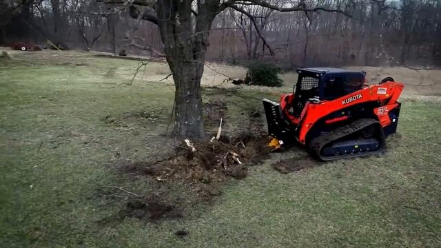 Корчеватель пней | подкопщик для мини погрузчика смотреть онлайн