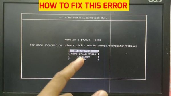 Hard Disk Error Please run the Hard Disk Test in System Diagnostics || How To Fix This Error