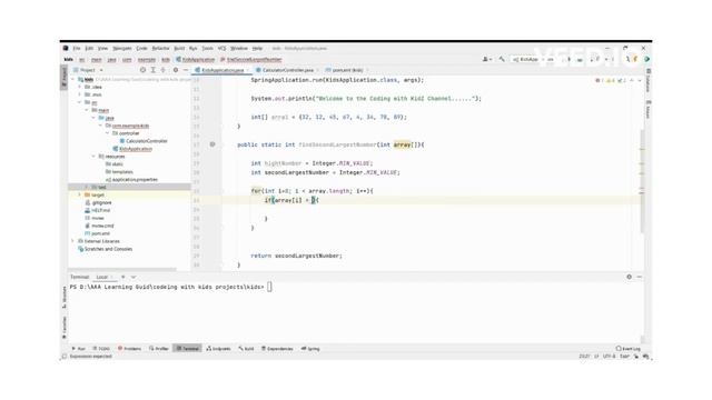 Spring Boot Java: Find Second Largest Number in Array | Step-by-Step Tutorial смотреть онлайн