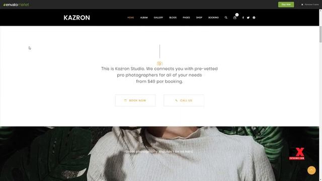 Kazron - Photography WordPress Theme смотреть онлайн
