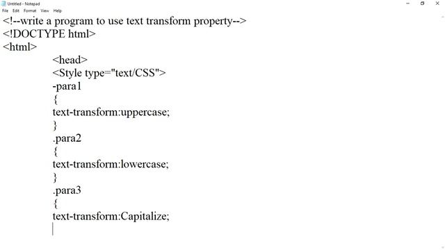 learn html programs(119 program) how to use text transform property in css смотреть онлайн
