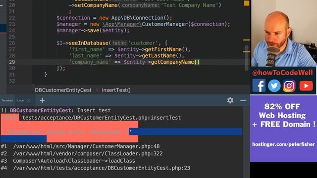 Live PHP Coding Stream #30 Creating OOP course for FreeCodeCamp - Building the customer DB tests смотреть онлайн
