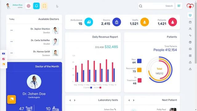 Medical Dashboard Ui Kit Bootstrap 5 Admin Template with RTL Light Theme смотреть онлайн