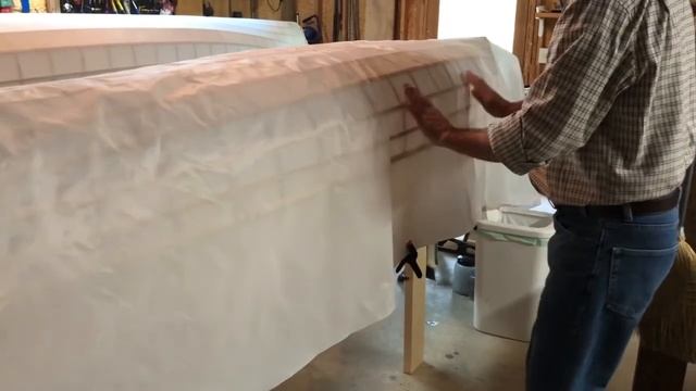 Skinning The Boat, Part 1: Attaching The Dacron