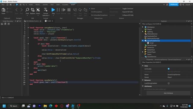 Save and Load POSITION on join | Roblox Studio смотреть онлайн